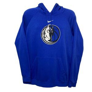 Dallas Mavericks Nike 2022 Varsity Hoodie Men Size XL Blue Center Swoosh Logo